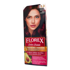 Крем-краска для волос стойкая Florex Super 5,2 Спелая вишня