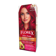 Крем-краска для волос стойкая Florex Super 8,0 Красный коралл
