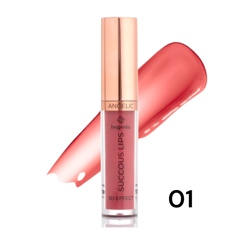 Блиск для губ Bogenia  BG 711 Succous Lips Angelic 3D effect 001 Melancholy