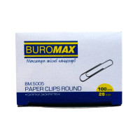 Скріпки круглі  28 мм.  ТМ Buromax  100 шт.   BM 5005    
