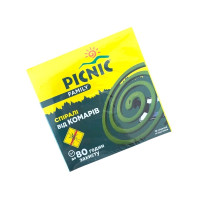 Спіраль від комарів та мух Picnic femily 80 год захисту 1012