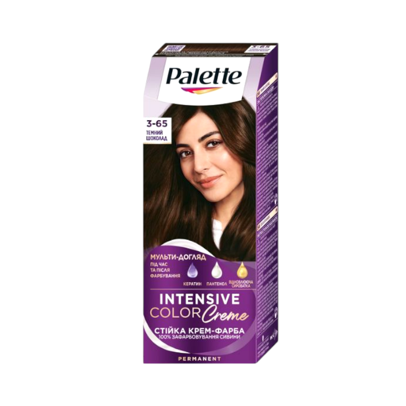 Фарба для волосся Palette 3-65 (W 20) Темний шоколад