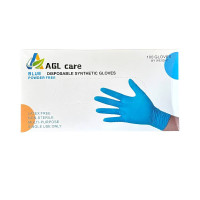 Перчатки латексные AGL care L синие    100 шт  б/ш