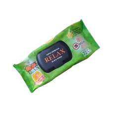 Влажные салфетки   Relax BLACK Бейби антибактериальные 72  шт. ФИБРАТЕКС  клапан  0304