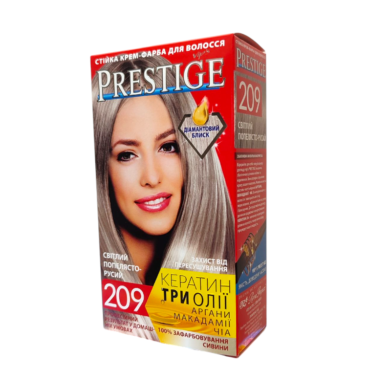 Краска для волос 209 Светлый пепельно-русый vip’s PRESTIGE