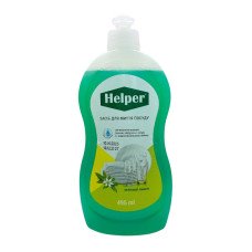 Засіб миючий для посуду Зелений лимон Helper 495 мл. 3832