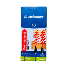 Маркер Centropen 2846/1  чорный круглый тонкий 1мм 10 шт    