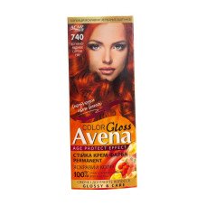 Стойкая  крем-краска для волос  Acme Color AVENA 740 Огненно-медный 