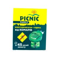 Комплект Фумигатор+жидкость от комаров Picnic femily 45 ночей защиты  0022