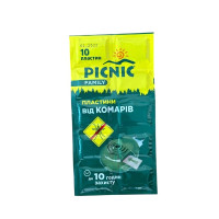 Пластини від комарів Picnic femily 10 год  захисту  10 шт 0428