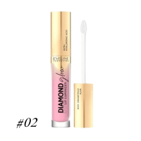 Блиск для губ  EVELINE Top coat "Diamond  Glow lip luminizer" 02 4.5 мл. 3660