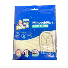 Салфетка микрофибра Ms. Helen для стеклянных  поверхностей  30*30   0042