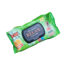 Влажные салфетки   Relax BLACK Бейби антибактериальные 120  шт. ФИБРАТЕКС  клапан  0281