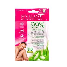 Гель  EVELINE   99% Natural aloe vera  Заспокійливий  після депіляції  2*5 мл.    6846
