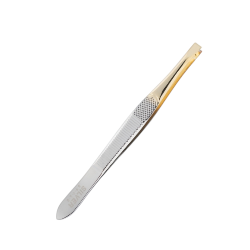 Пинцет Silver Style SP-10/2 ровный золото 1024