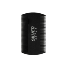 Гребешок двухсторонний Silver Style RP-011 черный 8,8 см.