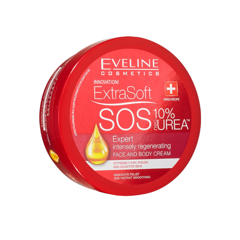 Крем інтенсивно регенеруючий для обличчя та тіла EXTRA SOFT:S.O.S 10% UREA Евелін 175 мл. 5346