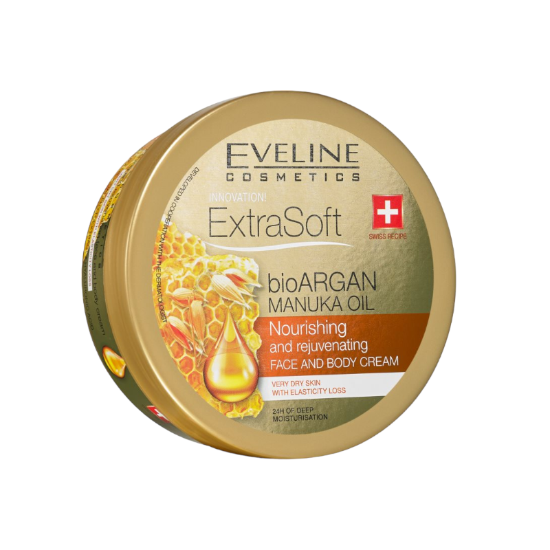 Крем живительный омолаживающий для лица и тела EXTRA SOFT bio ARGAN MANUKA OIL Эвелин 175 мл. 5360