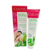 Депилятор EVELINE 99% Natural aloe vera Деликатный-крем для чувствительной кожи рук, ног, бикини с алое 125 мл. 6822