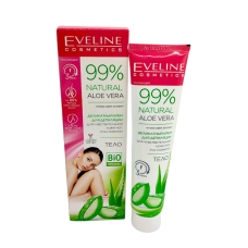 Депілятор EVELINE 99% Natural aloe vera Делікатний-крем для чутливої шкіри рук, ніг, бікіні з алоє 125 мл. 6822