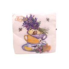 Салфетка Лавандовое наслаждение La Fleur 33х33, 2 слоя,16 шт. 0799