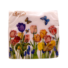 Салфетка Цветы под оікном La Fleur 33х33, 2 слоя,16 шт. 5436
