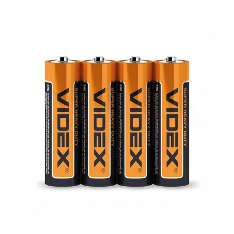Батарейка ОРАНЖЕВАЯ соль Videx R6Р АА ( продаем спайка 4 шт. )