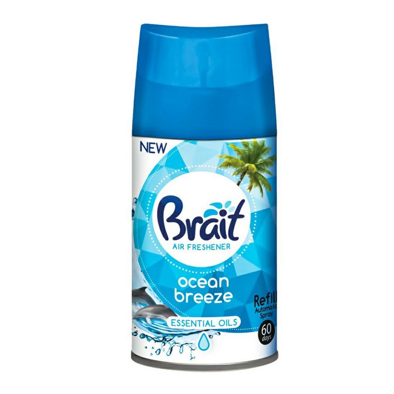 Блок запасной для автоматического освежителя воздуха BRAIT Ocean Breeze 250 мл.