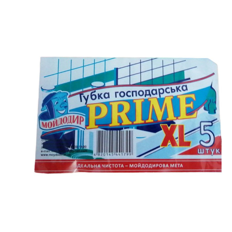 Губки кухонные PRIME xl 5 шт. Мойдодыр 1799