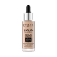 Тональна основа Иновационная жидкая EVELINE LIQUID CONTROL LIGHT NATURAL BEIGE 32 мл. 035