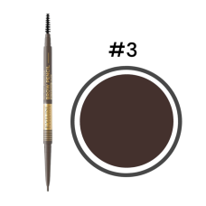 Карандаш водостойкий для бровей EVELINE DARK BROW PENCIL №03